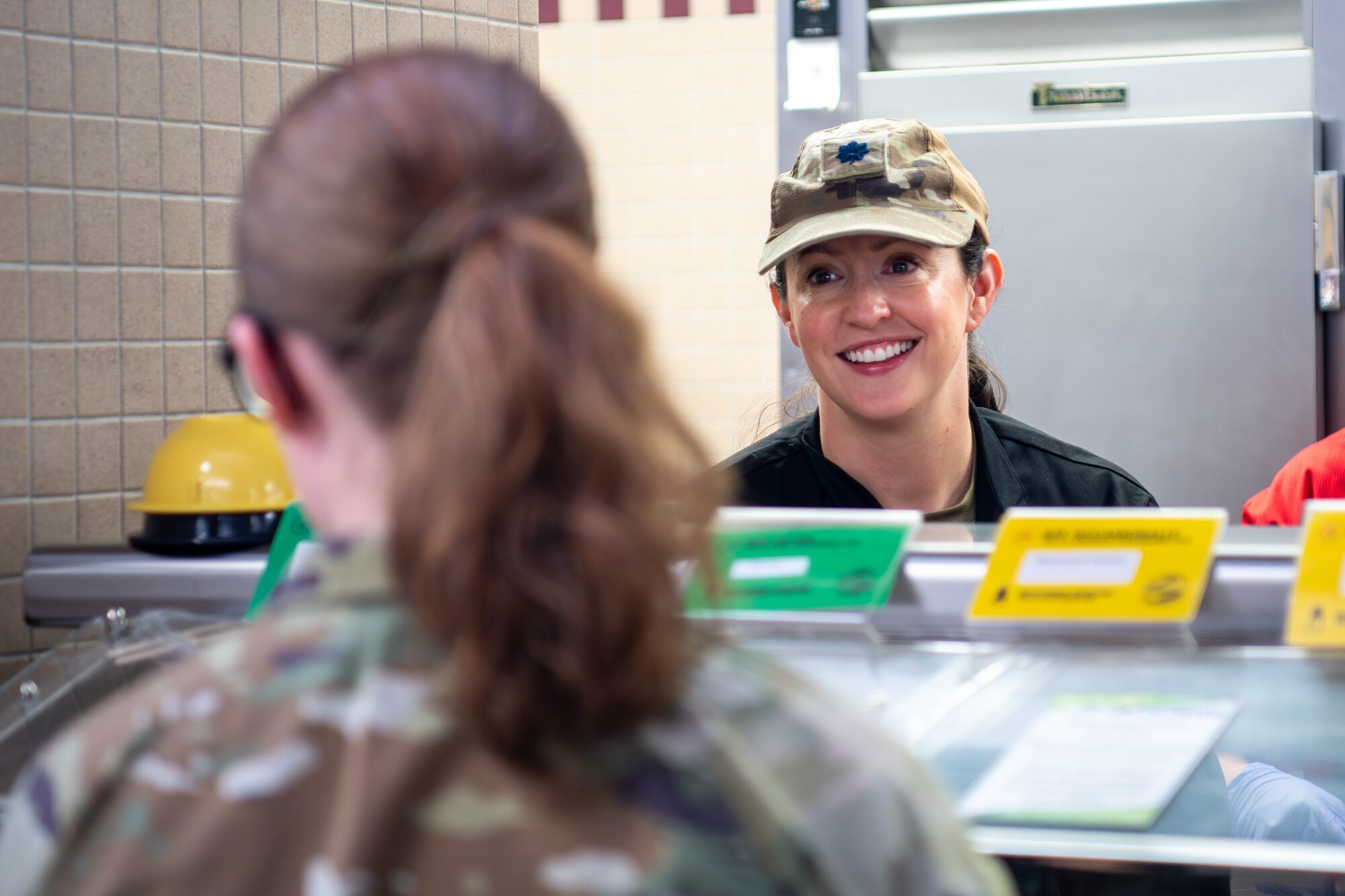 Uniformed members services food.