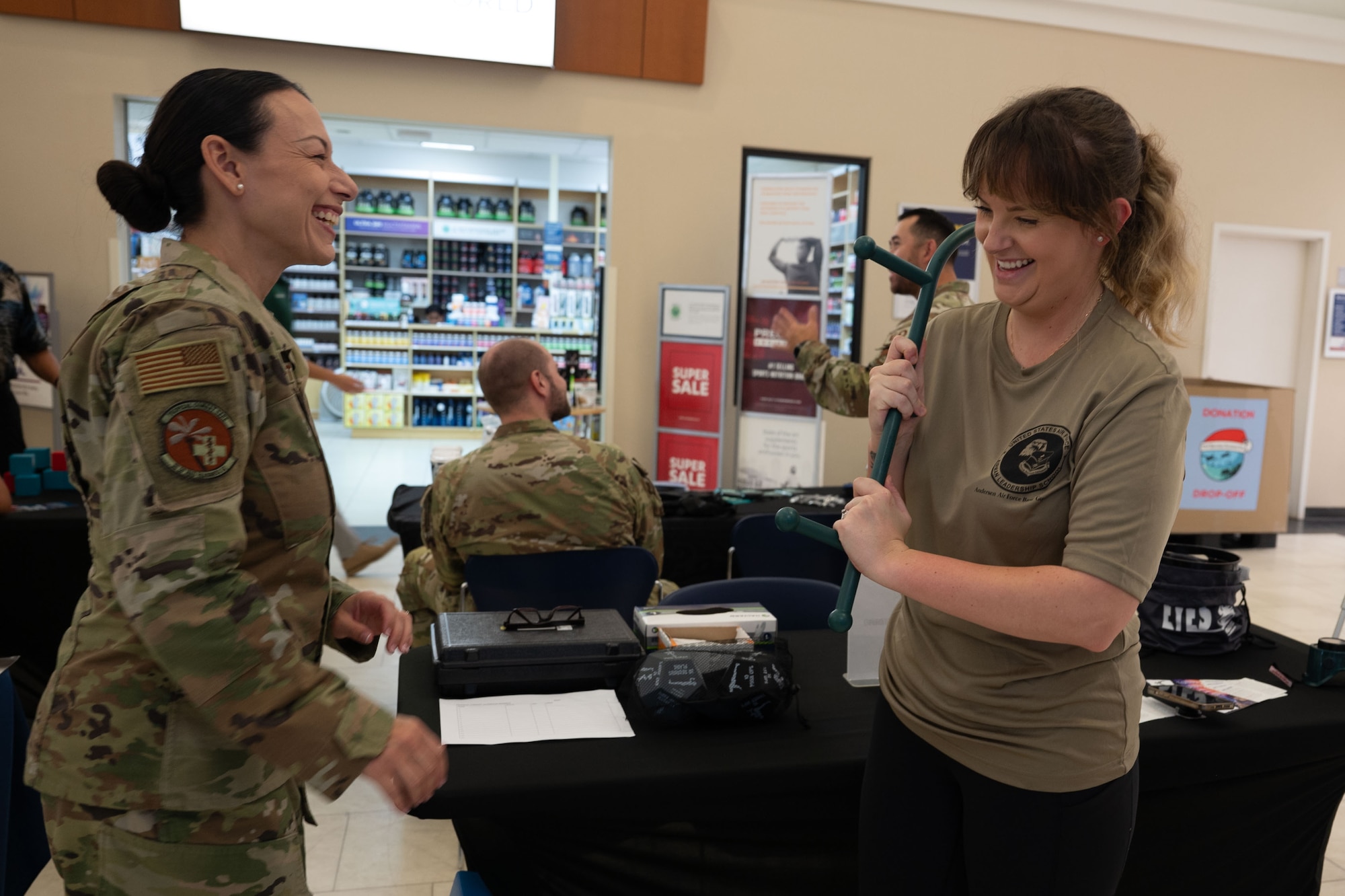 Educational materials and resources on the dangers of nicotine usage on display during the Great American Smokeout at the Base Exchange on Andersen Air Force Base, Guam, Nov. 21, 2024. The Great American Smokeout is an event held annually on military installations around the world to prevent nicotine use as well as provide resources for those that do and want to quit. (U.S. Air Force photo by Airman 1st Class Audree Campbell)