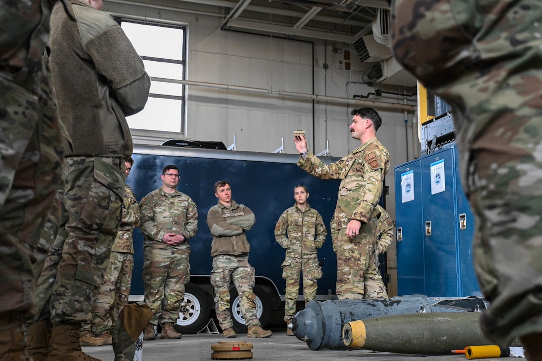 Explosive Ordnance Disposal personnel conducts training for Airmen