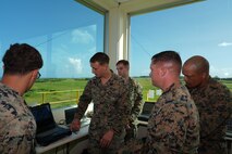 U.S. Marine Corps Cpl. Jonathan F. Mikita, 3rd Intelligence Battalion intelligence specialist, demonstrates the capabilities of a lightweight, mobile, and cost-effective radar system as part of Keen Sword 25, Oct. 27, 2024 at Ie Shima, Okinawa, Japan.