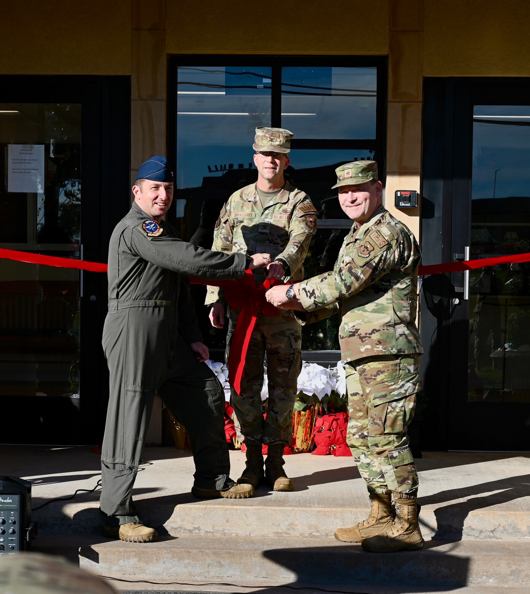 cutting the ribbon