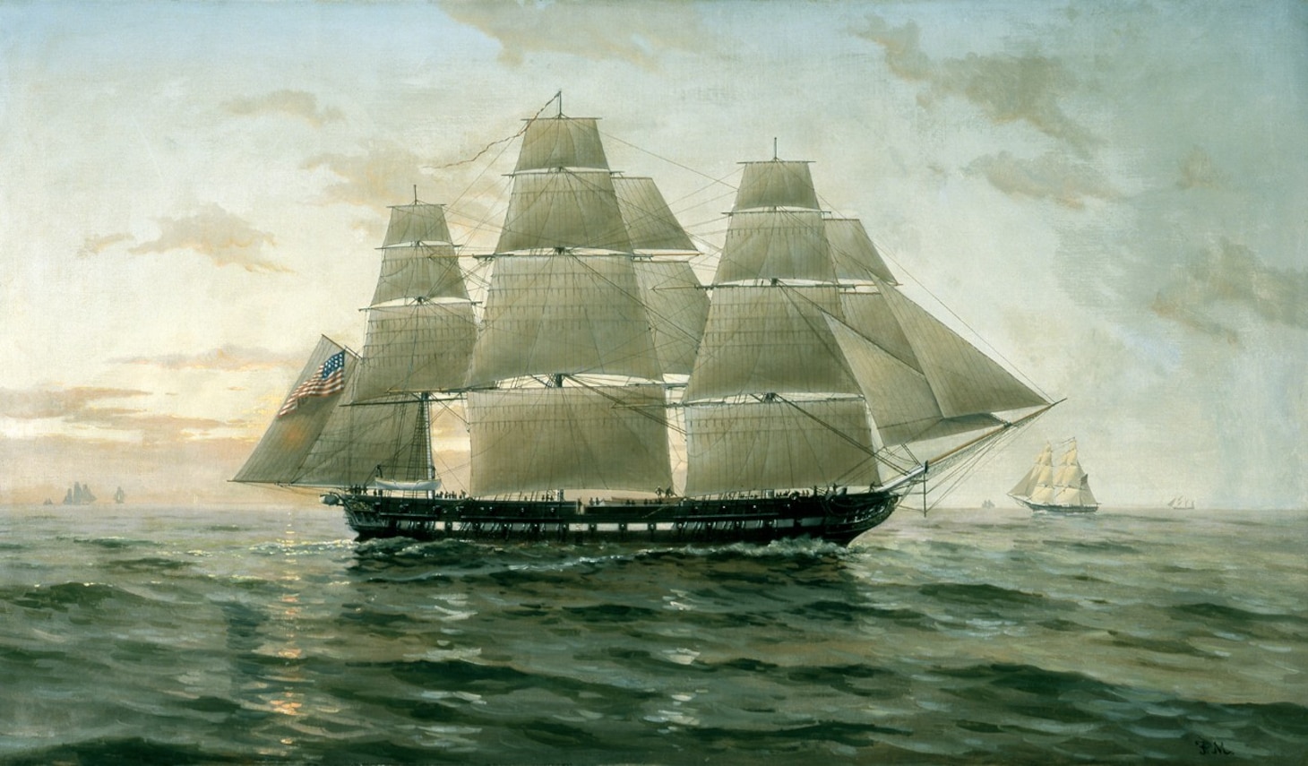 USS Chesapeake by Frank Muller, 1910. Navy Art Collection, Naval History and Heritage Command, Acc. 44-006-f.