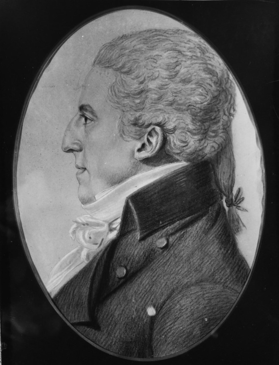 Portrait of Josiah Fox by Charles Balthazar Julien Févret de Saint-Memin, c.1795. Naval History and Heritage Command photograph, NH 91745.