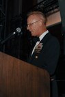 U.S. Navy Capt. Michael Hall, the assistant chief of staff for religious ministries of the Western Recruiting Region and the Marine Corps Recruit Depot San Diego delivers the invocation during a birthday ball ceremony in San Diego, California, Nov. 8, 2024. A celebration of the 249th Marine Corps birthday was held to reflect on the traditions, history and legacy of the Marine Corps. (U.S. Marine Corps photo by Lance Cpl. Janell B. Alvarez)