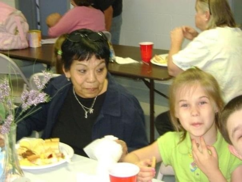 U.S. Army Spc. Brianna Hunter, as a child on the right, with her Memaw, Marjorie Tubby Hunter, together. Hunter recalls her Native American heritage with her grandmother for Native American Indian Heritage Month. (Photo courtesy of Spc. Brianna Hunter)