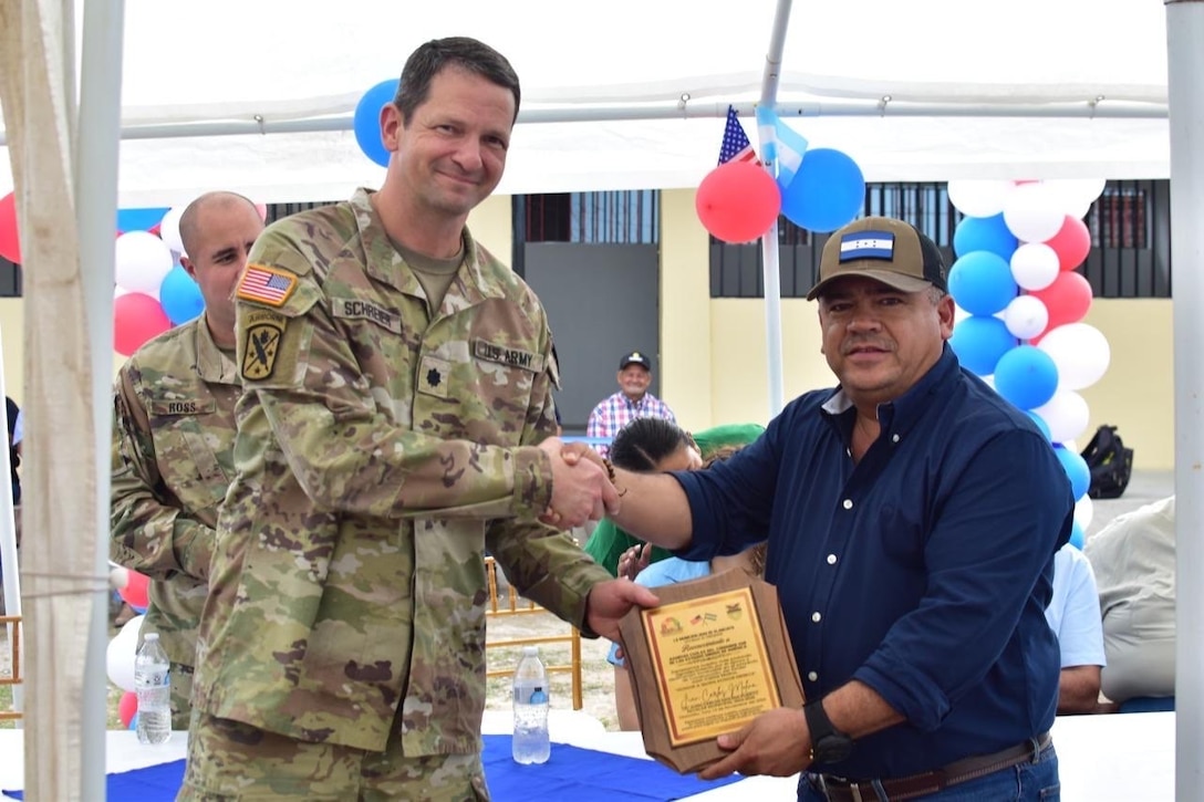 The JTF-Bravo civil affairs team to Honduras facilitated the inauguration of a kindergarten in Olanchito, Yoro, Honduras, donated through the Humanitarian Assistance Program of the United States Southern Command, Nov. 13, 2024. These ongoing missions are a hallmark of JTF-Bravo's four-decade long presence in the region and the promise of friendship, partnership, and solidarity.