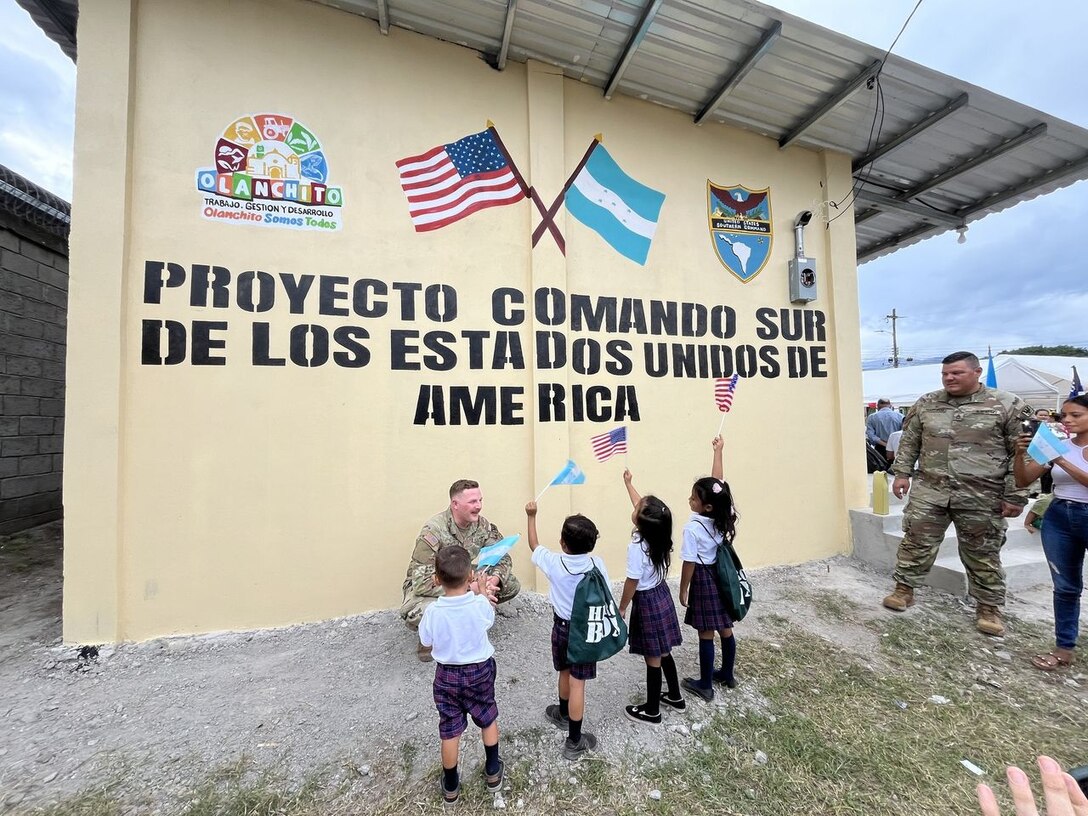 The JTF-Bravo civil affairs team to Honduras facilitated the inauguration of a kindergarten in Olanchito, Yoro, donated through the Humanitarian Assistance Program of the United States Southern Command, Nov. 13, 2024. These kinds of ongoing missions are a hallmark of JTF-Bravo's four-decade long presence in the region and the promise of friendship, partnership, and solidarity. (Courtesy photo)
