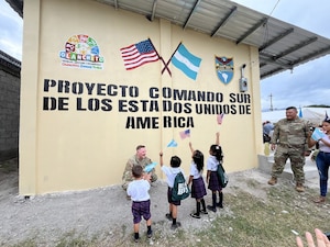 The JTF-Bravo civil affairs team to Honduras facilitated the inauguration of a kindergarten in Olanchito, Yoro, donated through the Humanitarian Assistance Program of the United States Southern Command, Nov. 13, 2024. These kinds of ongoing missions are a hallmark of JTF-Bravo's four-decade long presence in the region and the promise of friendship, partnership, and solidarity. (Courtesy photo)