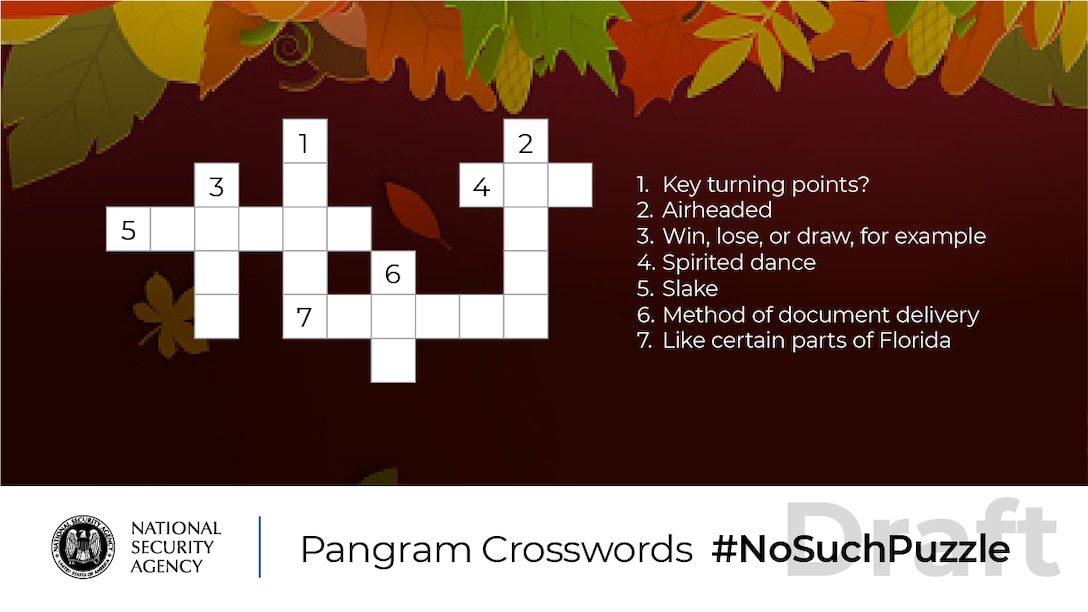 No Such Puzzle: Pangram Crosswords Puzzle Five Graphic