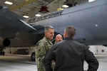 Air Force Gen. Steve Nordhaus, chief, National Guard Bureau, and Army Senior Enlisted Advisor John Raines, SEA to the CNGB, visit New Hampshire National Guardsmen at Pease Air National Guard Base, Portsmouth, New Hampshire, Nov. 26, 2024.