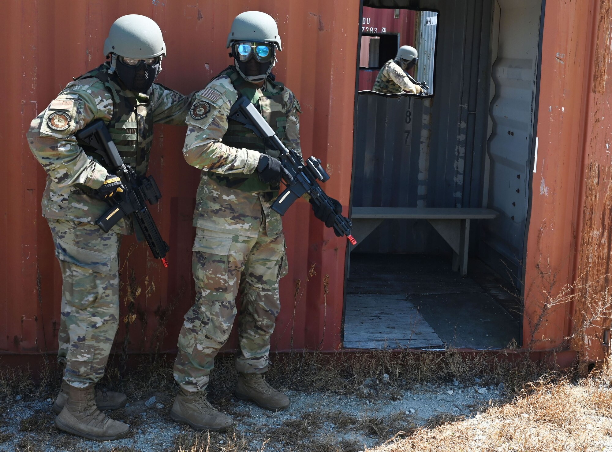 Students practice breaching movements