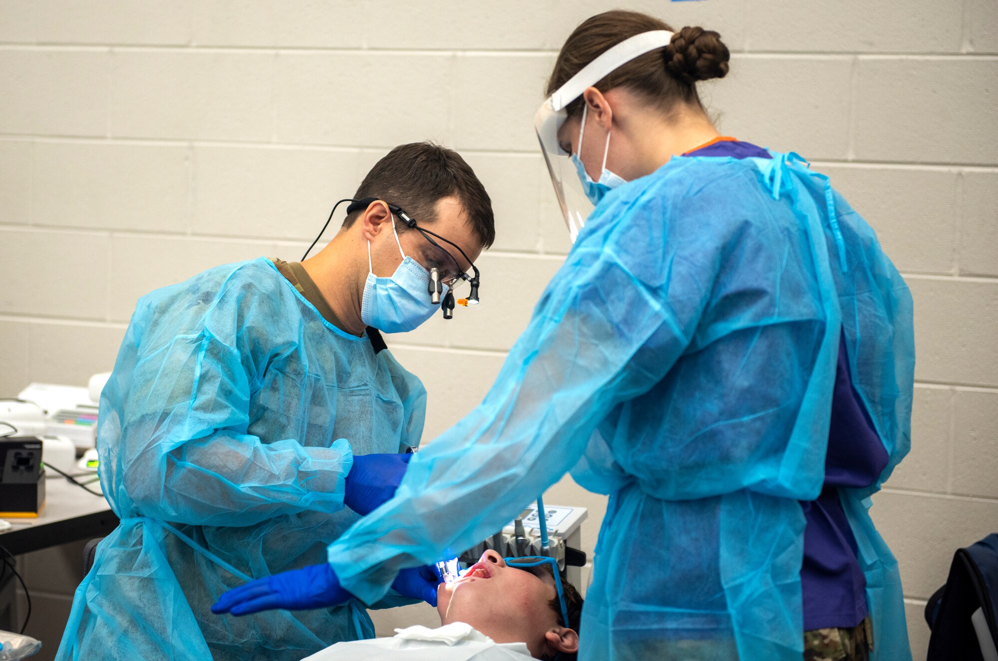 Man provides dental care