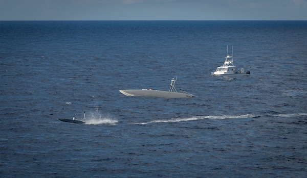 Naval Information Warfare Center (NIWC) Atlantic participated in U.S. Naval Forces Southern Command/U.S. 4th Fleet’s annual Hybrid Fleet Campaign (HFC) event in Key West Harbor from Sept. 19 to 26. During the experiment that involved two dozen unmanned air/surface/underwater vehicles, NIWC Atlantic assessed how emerging communications capabilities integrated with unmanned systems both ashore and aboard the expeditionary fast transport USNS Burlington (T-EPF-10). The hybrid fleet is a Joint Warfighting Concept designed to deter and defeat any enemy through the integration and scaling of unmanned platforms to the fleet level.