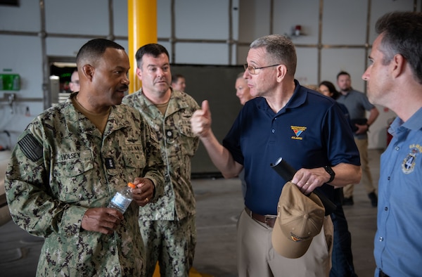 Naval Information Warfare Center (NIWC) Atlantic participated in U.S. Naval Forces Southern Command/U.S. 4th Fleet’s annual Hybrid Fleet Campaign (HFC) event in Key West Harbor from Sept. 19 to 26. During the experiment that involved two dozen unmanned air/surface/underwater vehicles, NIWC Atlantic assessed how emerging communications capabilities integrated with unmanned systems both ashore and aboard the expeditionary fast transport USNS Burlington (T-EPF-10). The hybrid fleet is a Joint Warfighting Concept designed to deter and defeat any enemy through the integration and scaling of unmanned platforms to the fleet level.