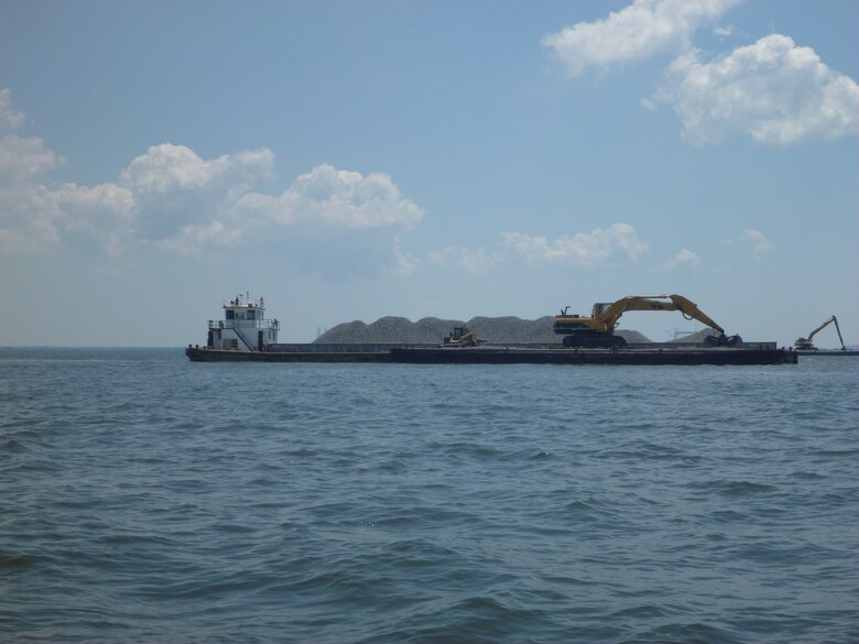 Two project areas, each containing a 50-acre reef site, were identified near Bay St. Louis and Pascagoula, Miss. These sites contain eight 1-acre experimental plots, which are now complete with base reefs consisting of limestone substrate.
