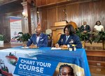 The Coast Guard announced a landmark Memorandum of Understanding (MOU) with Tougaloo College on Sept. 18, 2024, at Tougaloo College in Jackson, Mississippi. (Photo courtesy of Tougaloo College)