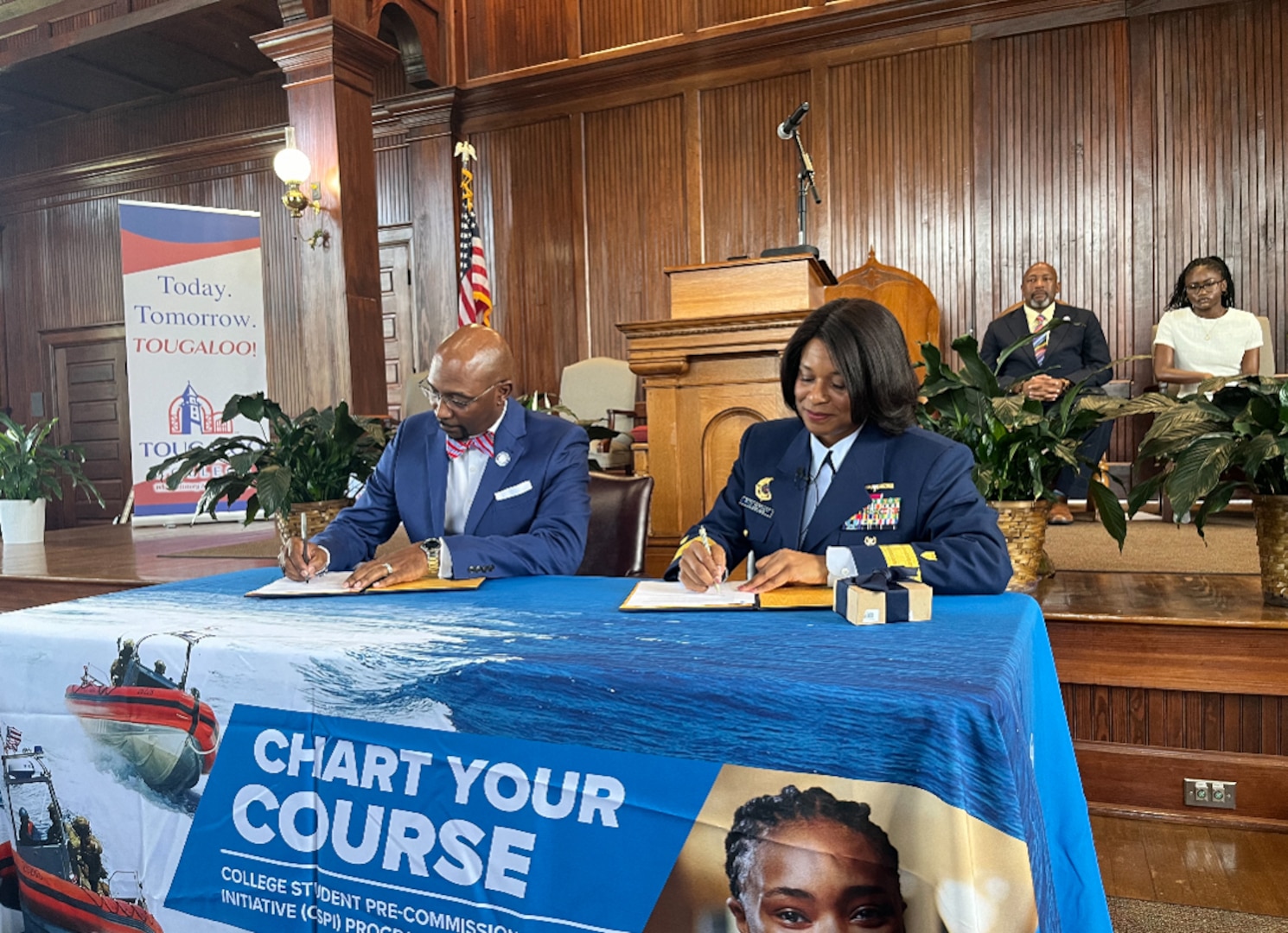 The Coast Guard announced a landmark Memorandum of Understanding (MOU) with Tougaloo College on Sept. 18, 2024, at Tougaloo College in Jackson, Mississippi. (Photo courtesy of Tougaloo College)