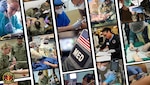 A photo collage highlights Navy Medicine readiness and training commands and expeditionary medical systems to celebrate several significant anniversaries of historic shifts during the month of October in U.S. Navy Bureau of Medicine and Surgery’s operational mission.