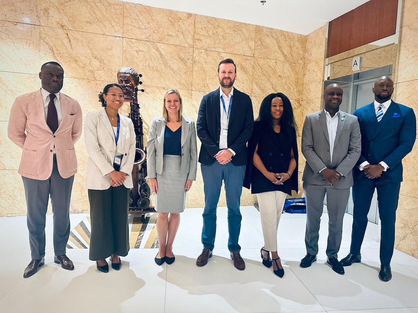 Sarah Gamberini, Senior Policy Fellow at the Center for the Study of Weapons of Mass Destruction, is pictured with colleagues from the NDU Africa Center for Strategic Studies.