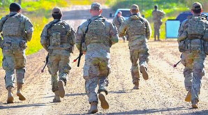 U.S. Air Force Staff Sgt. Brandon Hall, 891st Missile Security Forces Squadron (MSFS) unit program coordinator, teaches 891st MSFS Airmen how to conduct formations during Operation Cerberus at Camp Ripley, Minnesota, Sept. 23, 2024. 891 MSFS executed training in a variety of disciplines including land navigation, tactical combat casualty care, close quarters battle tactics and conventional weapons training.