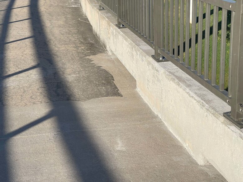 a walkway made of concrete
