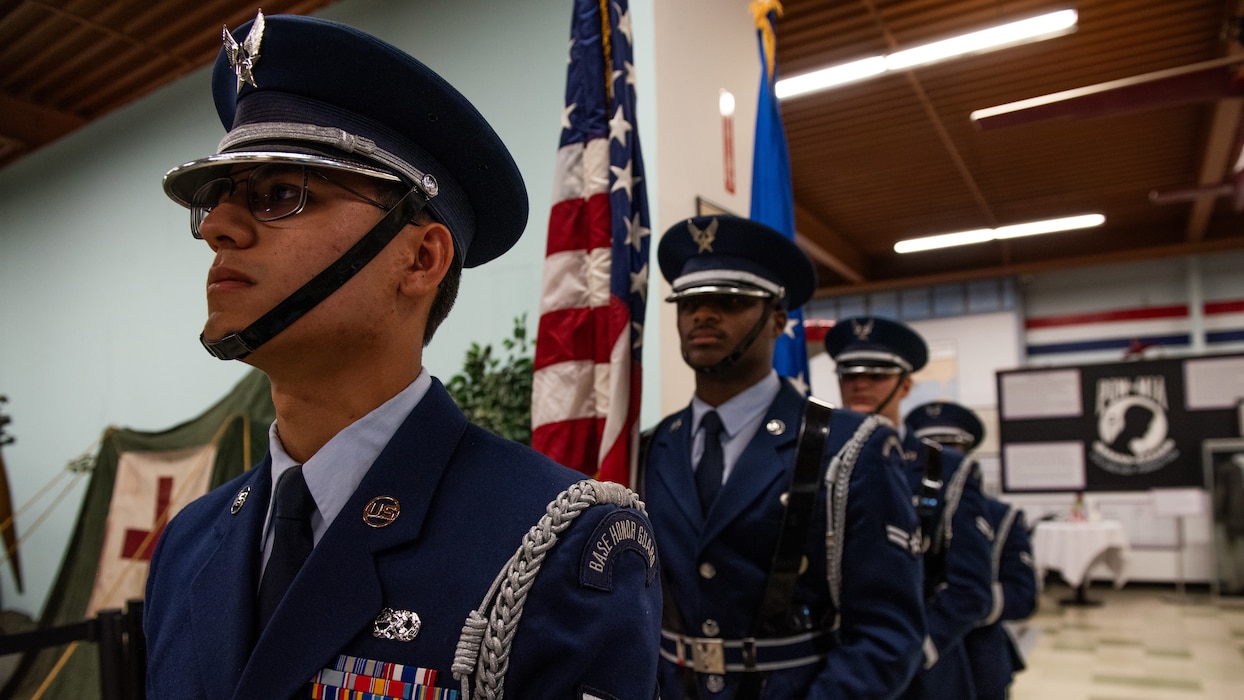 Honor guard standby to present the colors