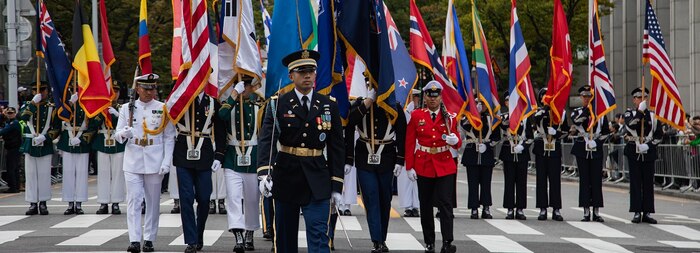 Eighth Army Soldiers participate in the 2024 Republic of Korea Armed Forces Day parade in Seoul, South Korea, Oct. 1, 2024.