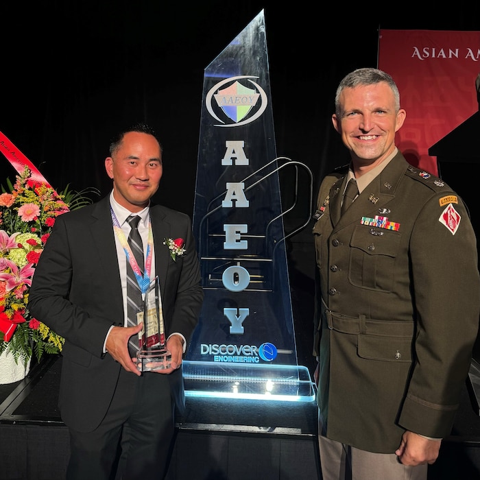 Jamie Hagio, Construction Division Chief, U.S. Army Corps of Engineers – Far East District earned the Asian American Executive of the Year Award at a ceremony held in Renton, Washington, Sept. 27-28, 2024.