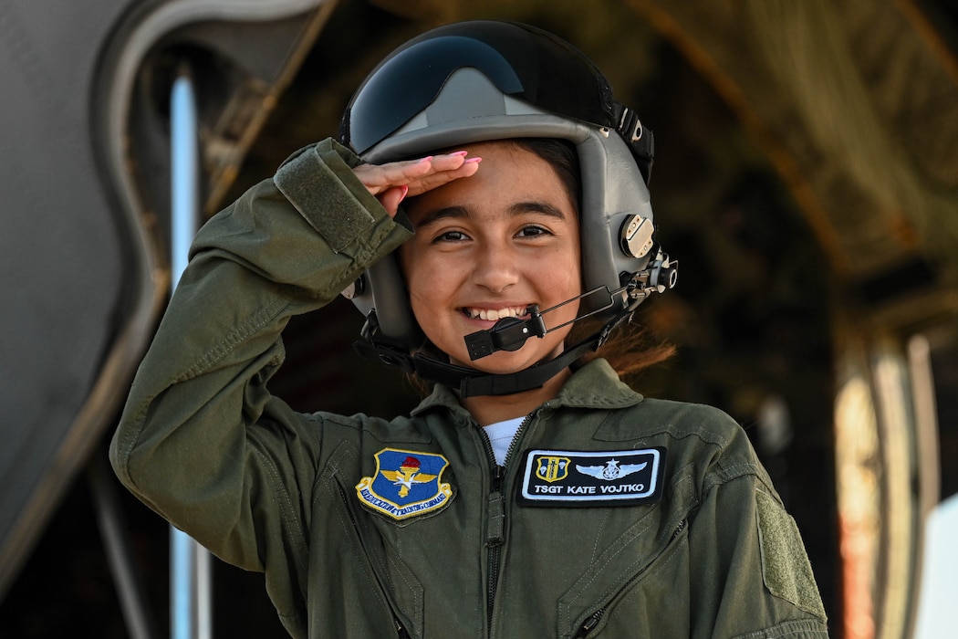 A Girls in Aviation participant poses for photo in Oakland, California, Sept. 28, 2024. Girls in Aviation provided a platform for seasoned aviators to engage with young women, discussing the challenges and triumphs of their careers while offering invaluable insights into the aviation industry.