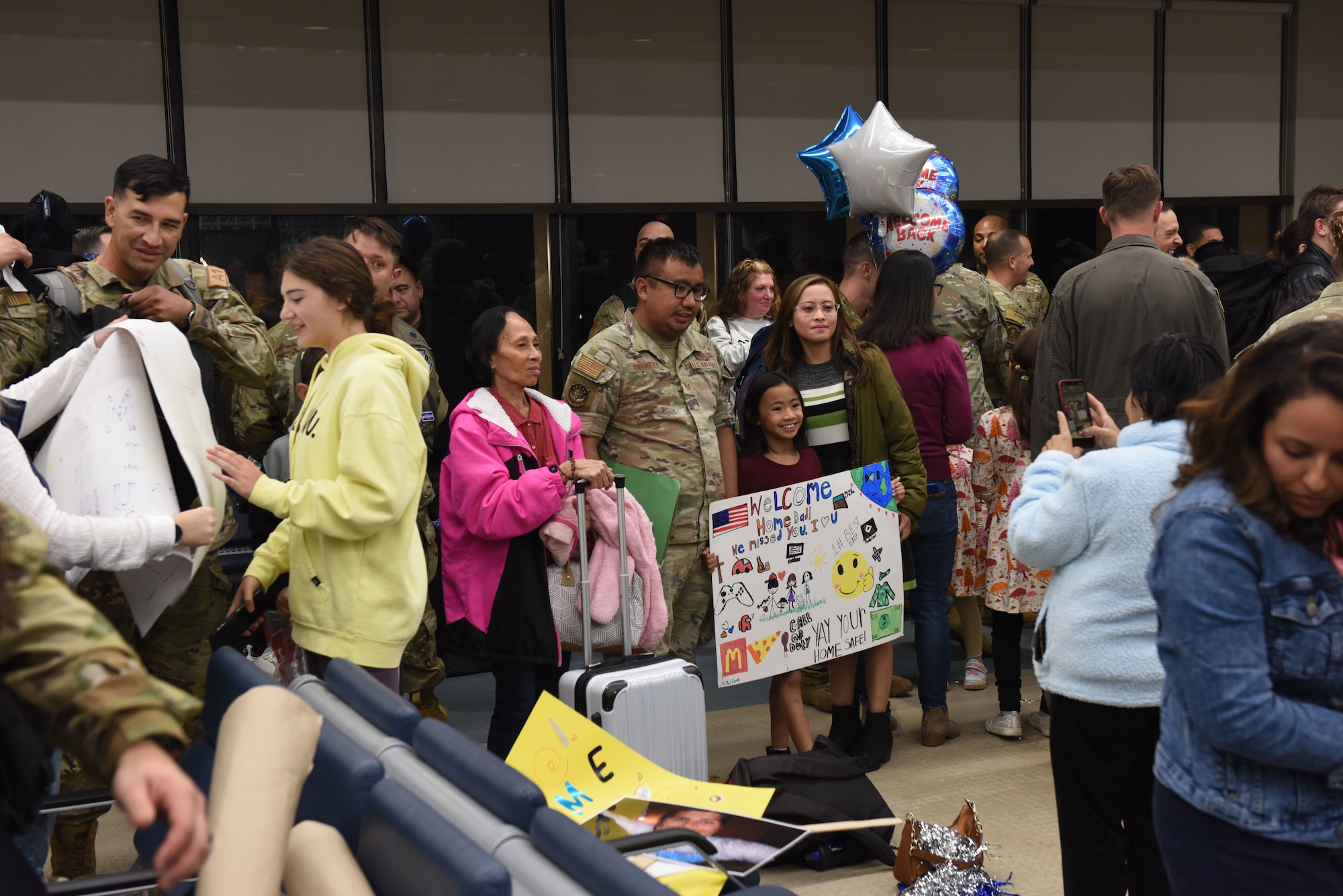 Members assigned to the 62d Airlift Wing and 627th Air Base Group returned Oct. 4, 2024, to Joint Base Lewis-McChord, Washington, from a deployment to Ali Al Salem Air Base, Kuwait.