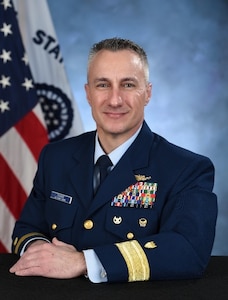 Official USCG portrait of Rear Admiral Adam Chamie, the Assistant commandant for Response Policy (CG-5R)