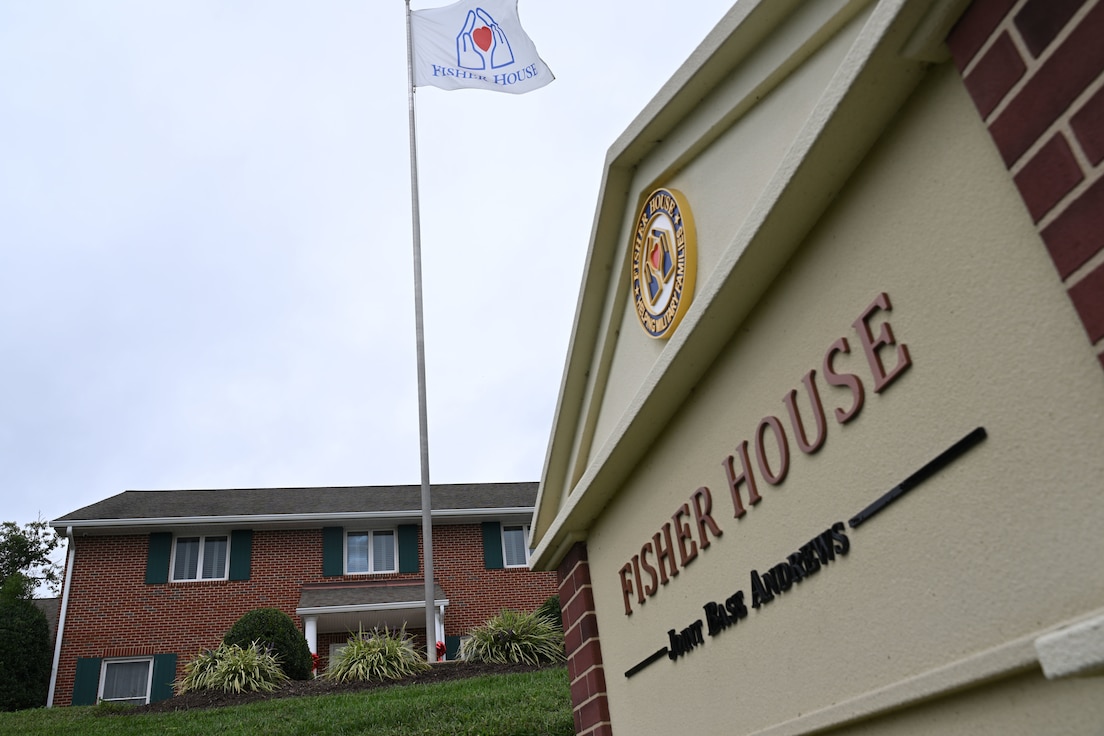 The Fisher House is pictured at Joint Base Andrews, Md., Sept. 26, 2024. The two-story, 5,000-square-foot facility has provided free lodging to military families while their loved ones receive medical care since 1994. (U.S. Air Force photo by Airman 1st Class Gianluca Ciccopiedi)