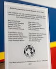 A plague with names on it.