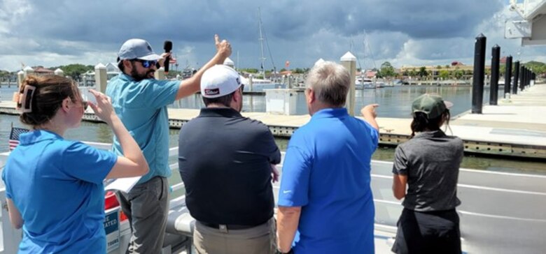 U.S. Army Corps of Engineers  Jacksonville District senior technical lead, Marty Durkin, outlines structural and non-structural alternatives under consideration in the St. Augustine Back Bay Feasibility Study, designed to ameliorate coastal and inland flooding around the entire municipal area of the city.
