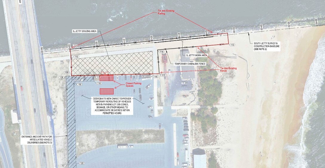 Indian River Inlet Map of Construction Site