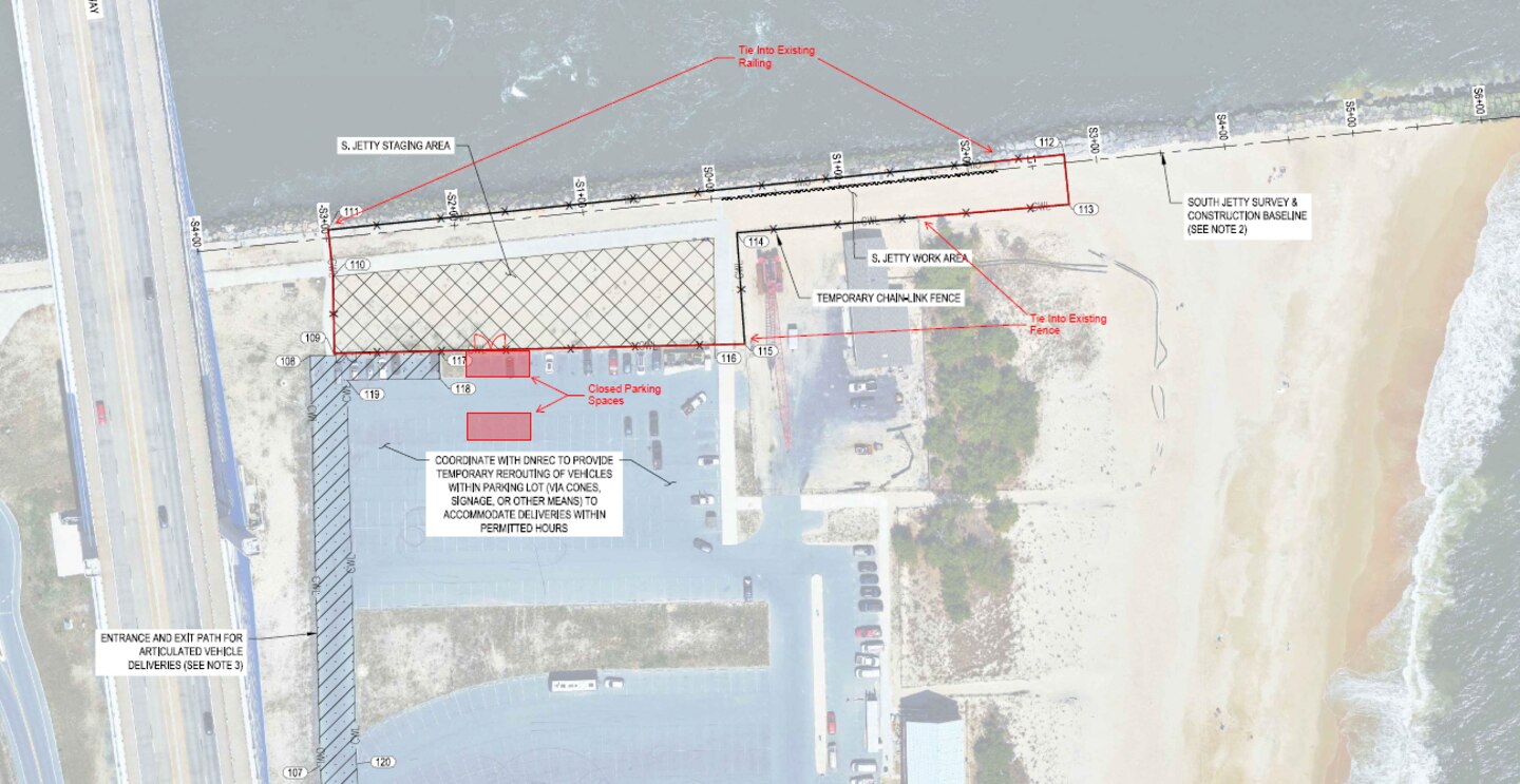 Indian River Inlet Map of Construction Site