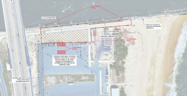 Indian River Inlet Map of Construction Site