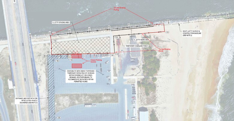 Indian River Inlet Map of Construction Site