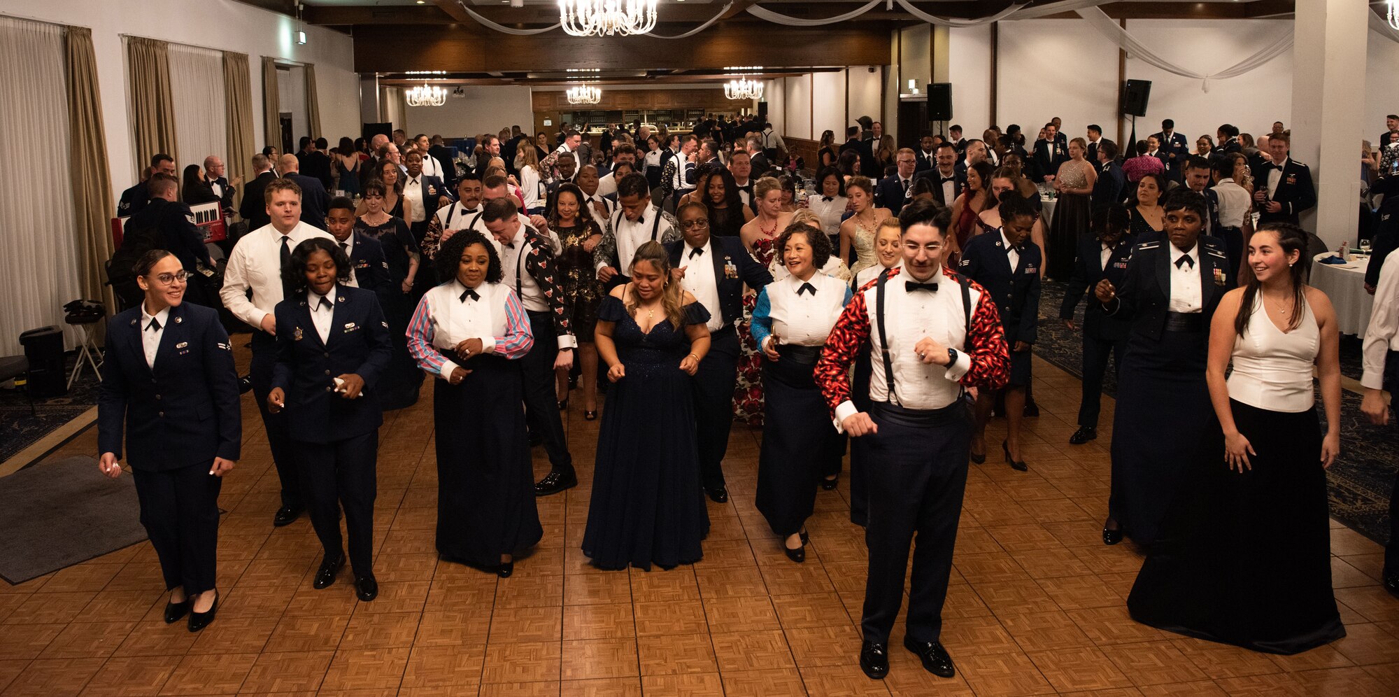 Airman dancing