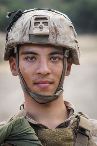 U.S. Marine Corps Pfc. Hirokazu Watanabe, a Marine with Kilo Company, School of Infantry-West, poses for a portrait at Marine Corps Base Camp Pendleton, California, Sept. 16, 2024. Watanabe, a 20-year-old from Nagoya, Japan who was recruited from Fairbanks, Alaska, became a naturalized citizen with Alpha Company, 1st Recruit Training Battalion, Aug. 16, 2024. (U.S. Marine Corps photo by Sgt. Jesse Carter-Powell)