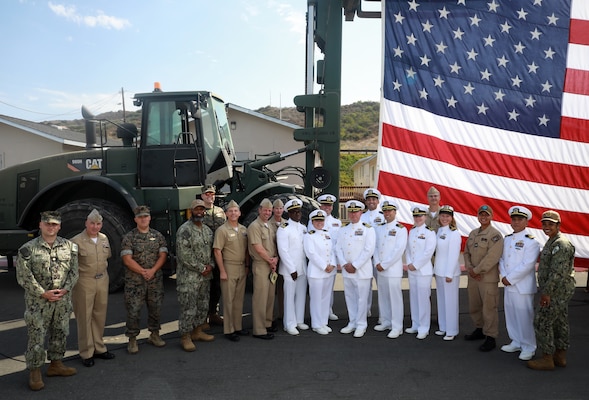 Naval Medical Forces Pacific (NMFP) staff joins NEMWDC personnel and to commemorate the official establishment of the Naval Expeditionary Medicine Warfighter Development Center at Camp Pendleton, Oct. 4, 2024. The new command is positioned to enhance Navy Medicine’s operational readiness and medical support capabilities. The establishment ceremony marked NEMWDC’s organizational realignment from Navy Medicine Operational Training Command (NMOTC) to NMFP as an echelon 4 command.