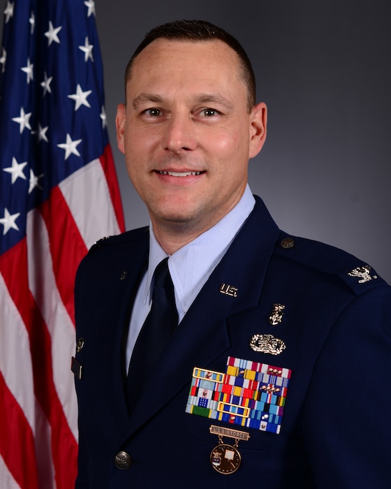 U.S. Air Force Col. Joshua Curtis poses for a photo.