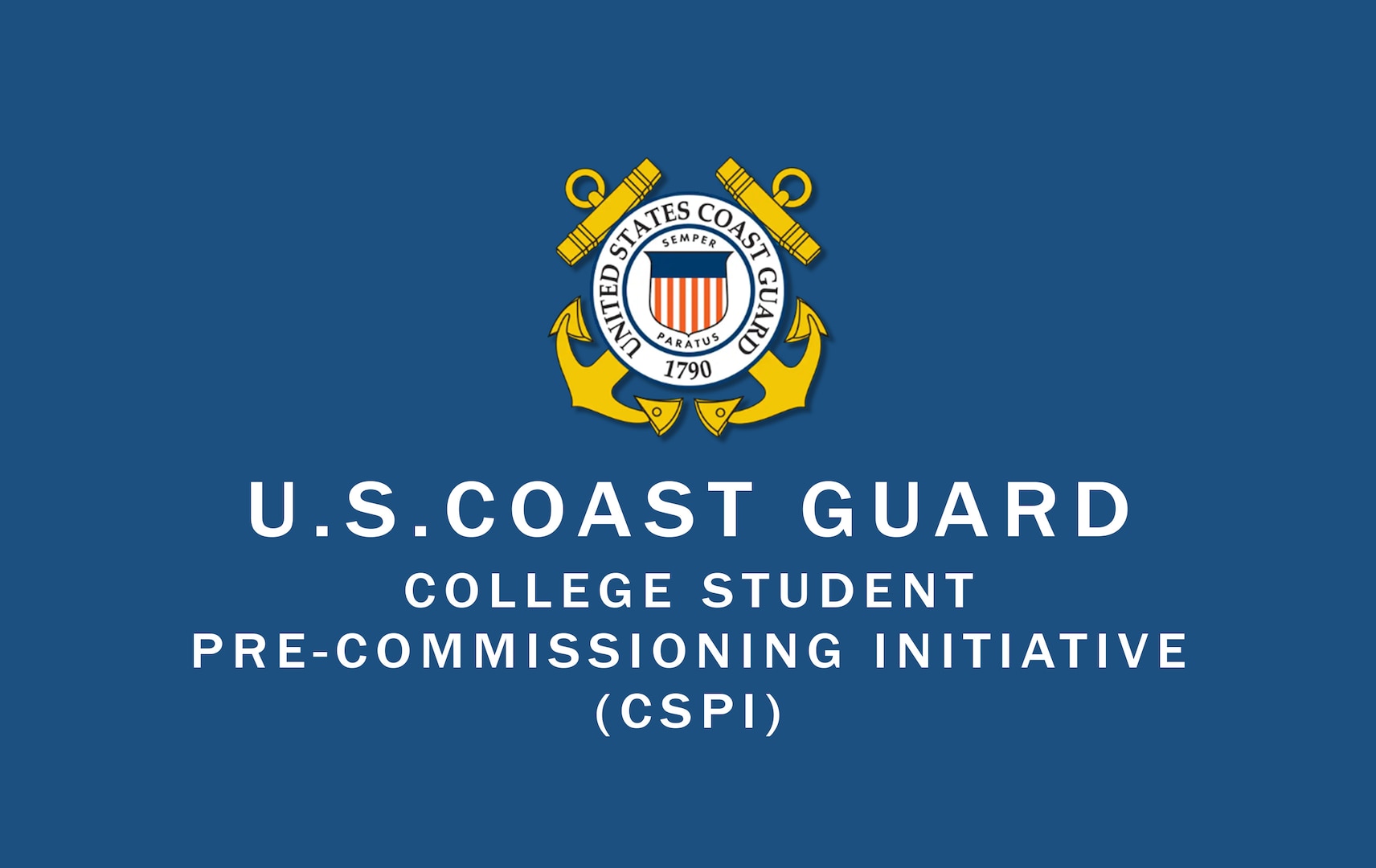 The logo for the USCG College Student Pre-Commissioning Initiative (CSPI)