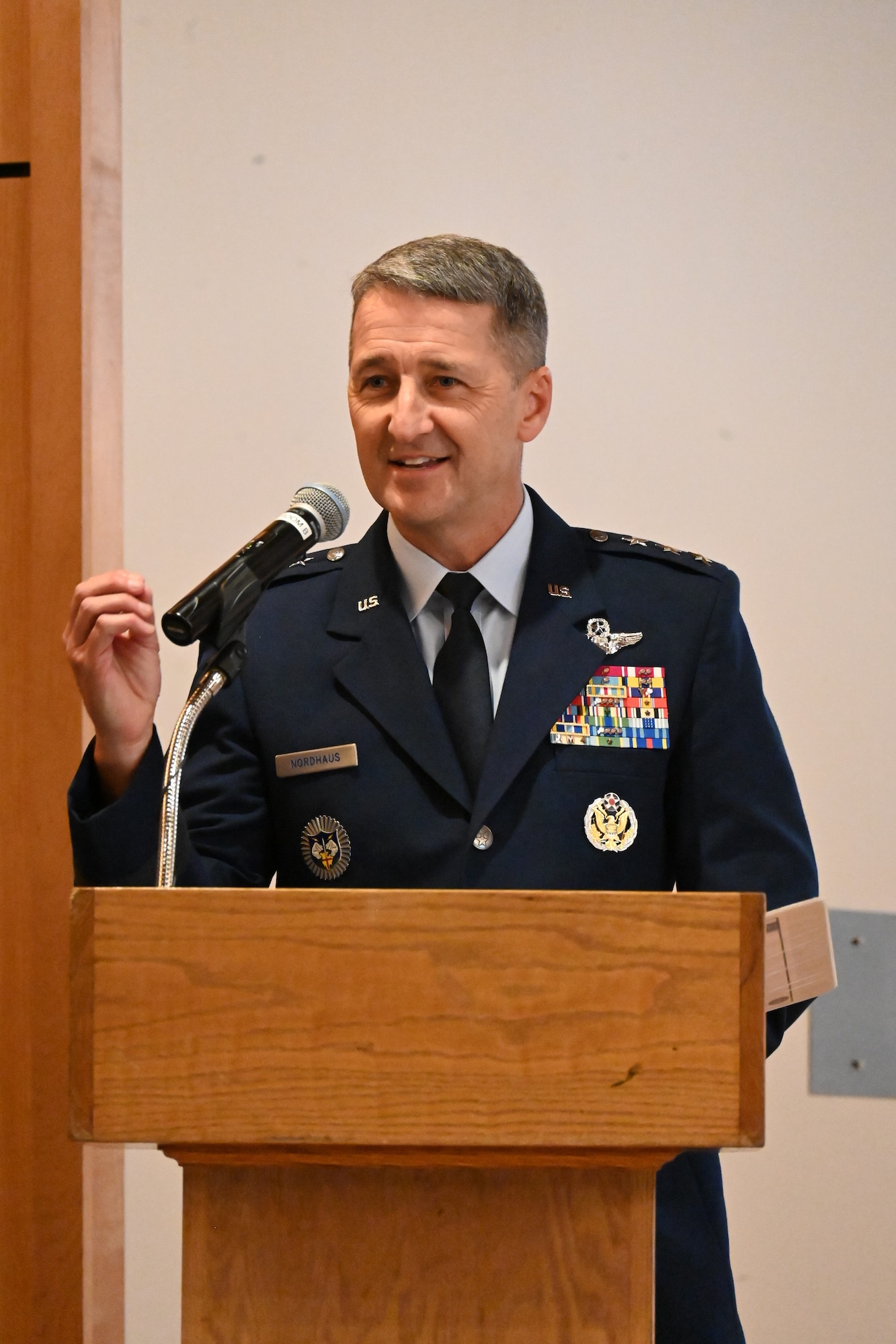 Change of Command for First Air Force. Images show the handoff from Lt. Gen. Steven Nordhaus to Lt. Gen. Luke Ahmann.