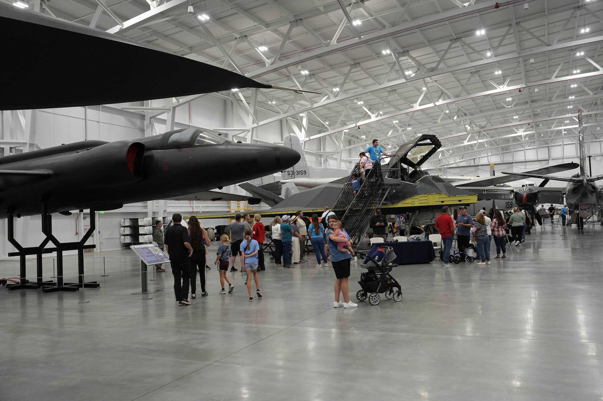 More than 9,000 people attended Open Aircraft Day Sept. 21 at the Hill Aerospace Museum. The event showcased 16 museum’s aircraft, including the newly acquired F-22 and F-117, which had open displays allowing for attendees to view inside the cockpits. In addition to viewing aircraft, guests heard from speakers Joe Chew, former F-22 crew chief, and Lt. Col Philip “Stonewall” Johnson, commander of the 514 Flight Test Squadron.