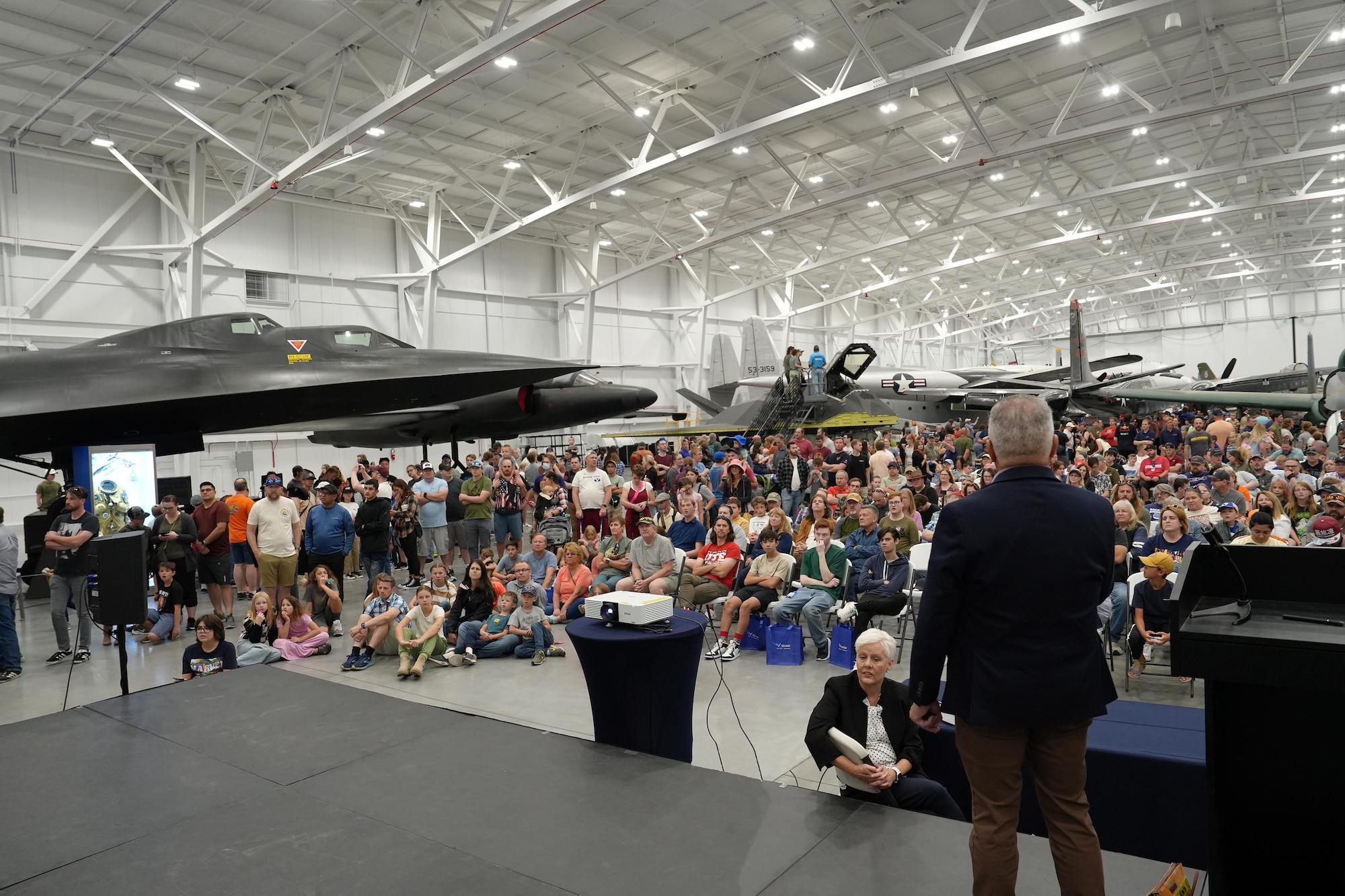 More than 9,000 people attended Open Aircraft Day Sept. 21 at the Hill Aerospace Museum. The event showcased 16 museum’s aircraft, including the newly acquired F-22 and F-117, which had open displays allowing for attendees to view inside the cockpits. In addition to viewing aircraft, guests heard from speakers Joe Chew, former F-22 crew chief, and Lt. Col Philip “Stonewall” Johnson, commander of the 514 Flight Test Squadron.