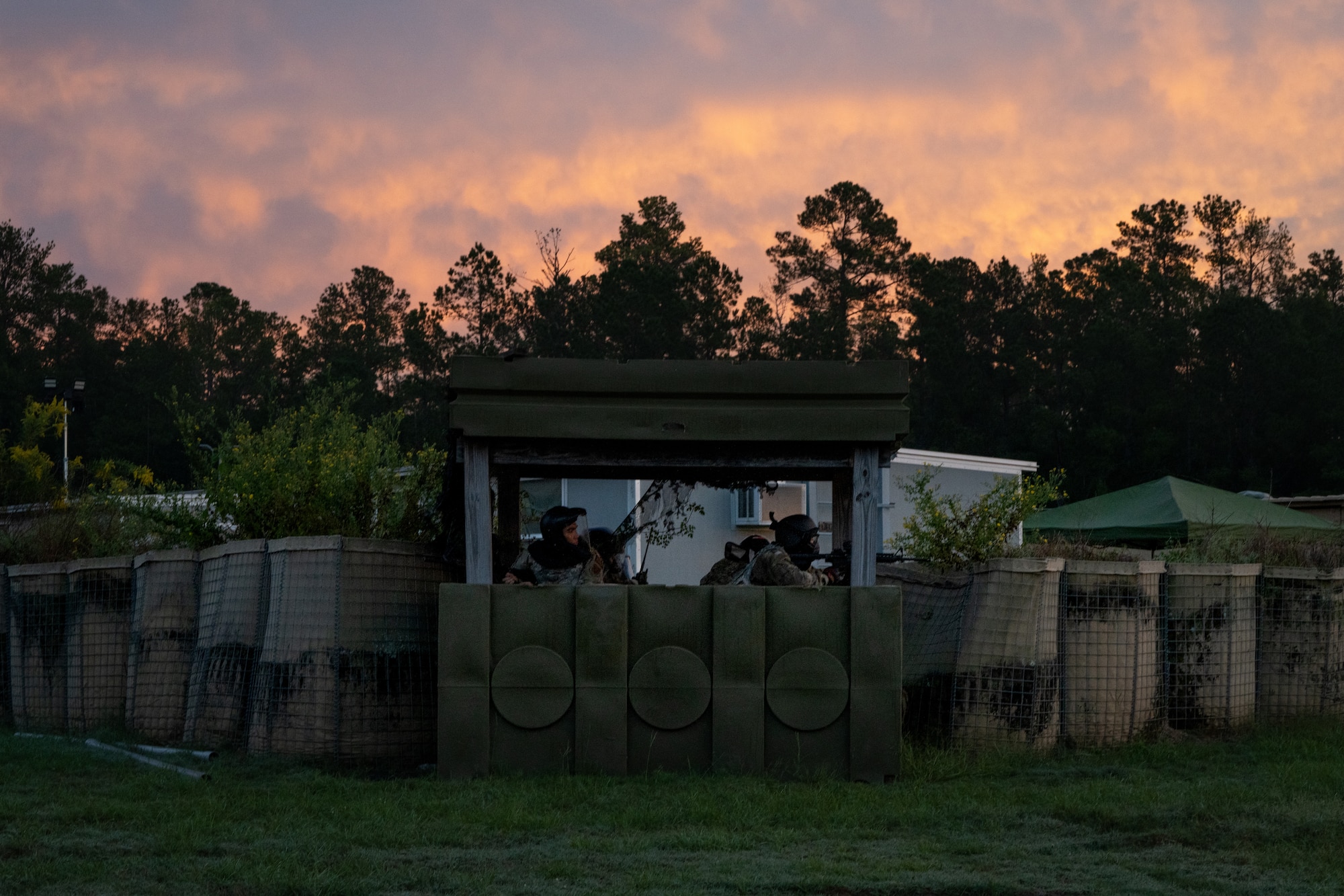 Airmen defend an entry control point