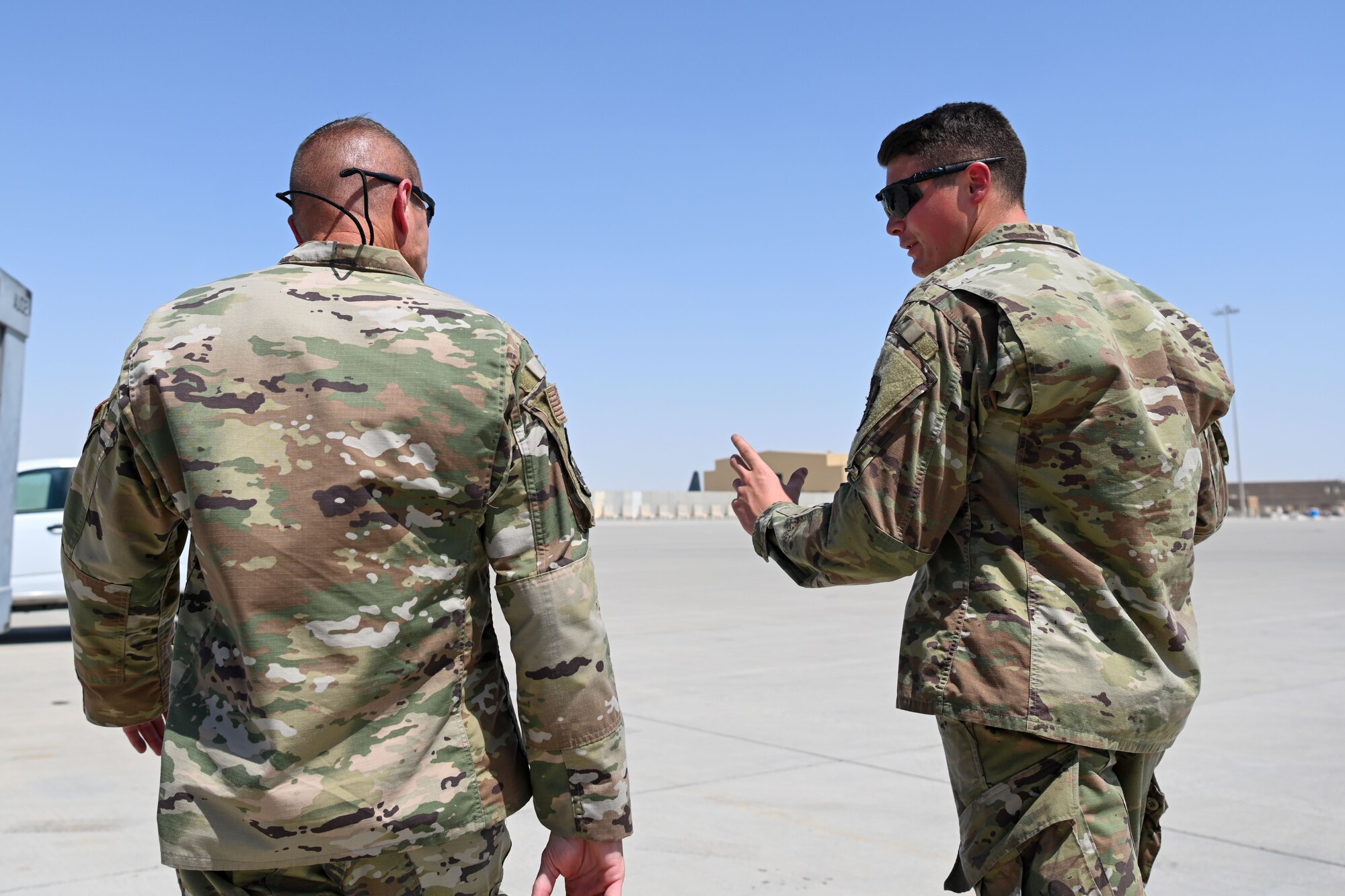 Father-son military duo work together