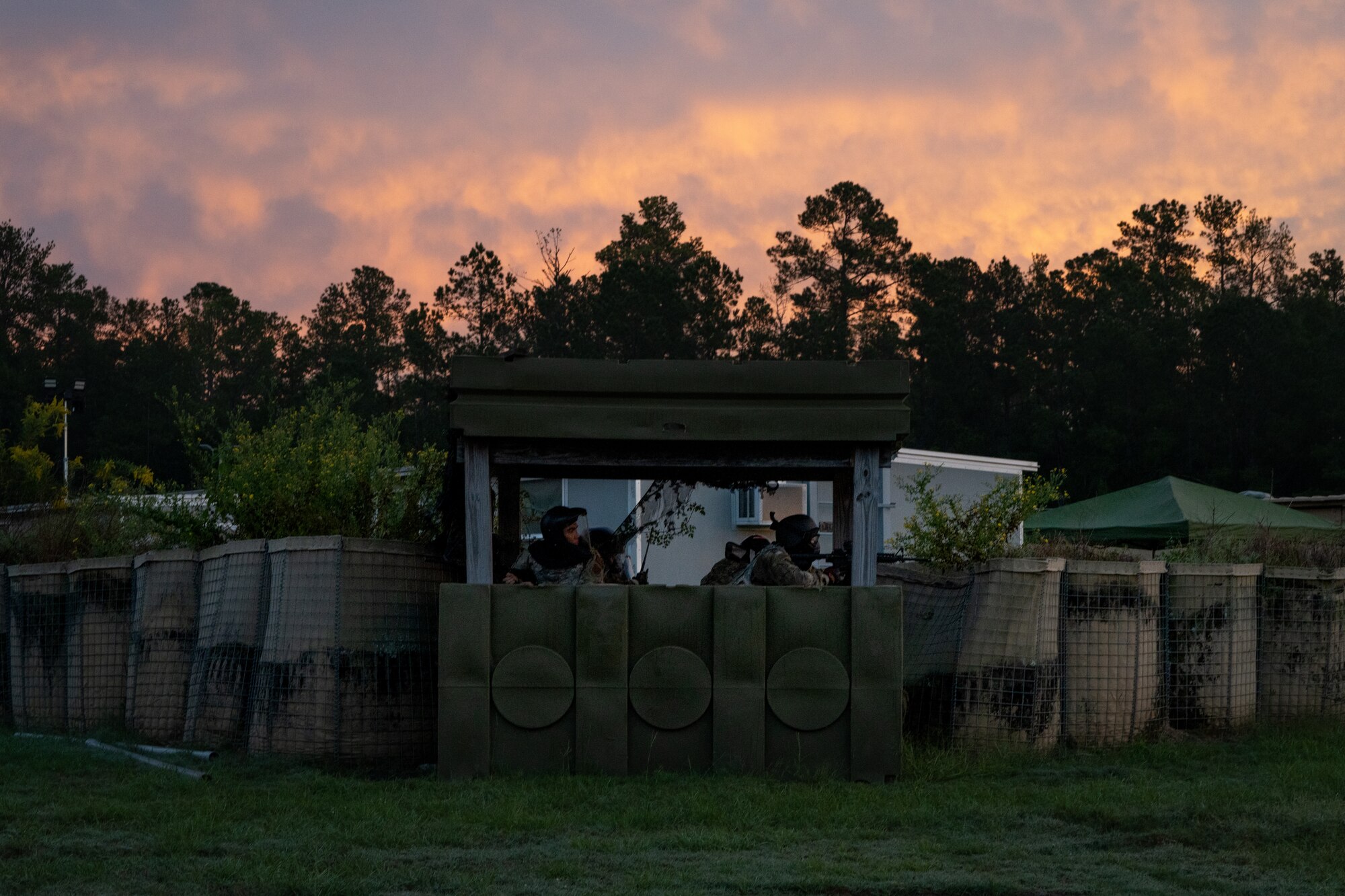 Airmen defend an entry control point