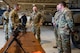 Airmen from the 91st Security Forces Group brief Chief Master Sgt. Travis Chadick, Air Force Nuclear Weapons Center command chief, on the weapon systems utilized by Security Force at Minot Air Force Base, North Dakota, Oct. 3, 2024. Chadick visited to mentor Airmen and learn Minot AFB’s unique dual nuclear wing mission firsthand. (U.S. Air Force photo by Senior Airman Alexander)